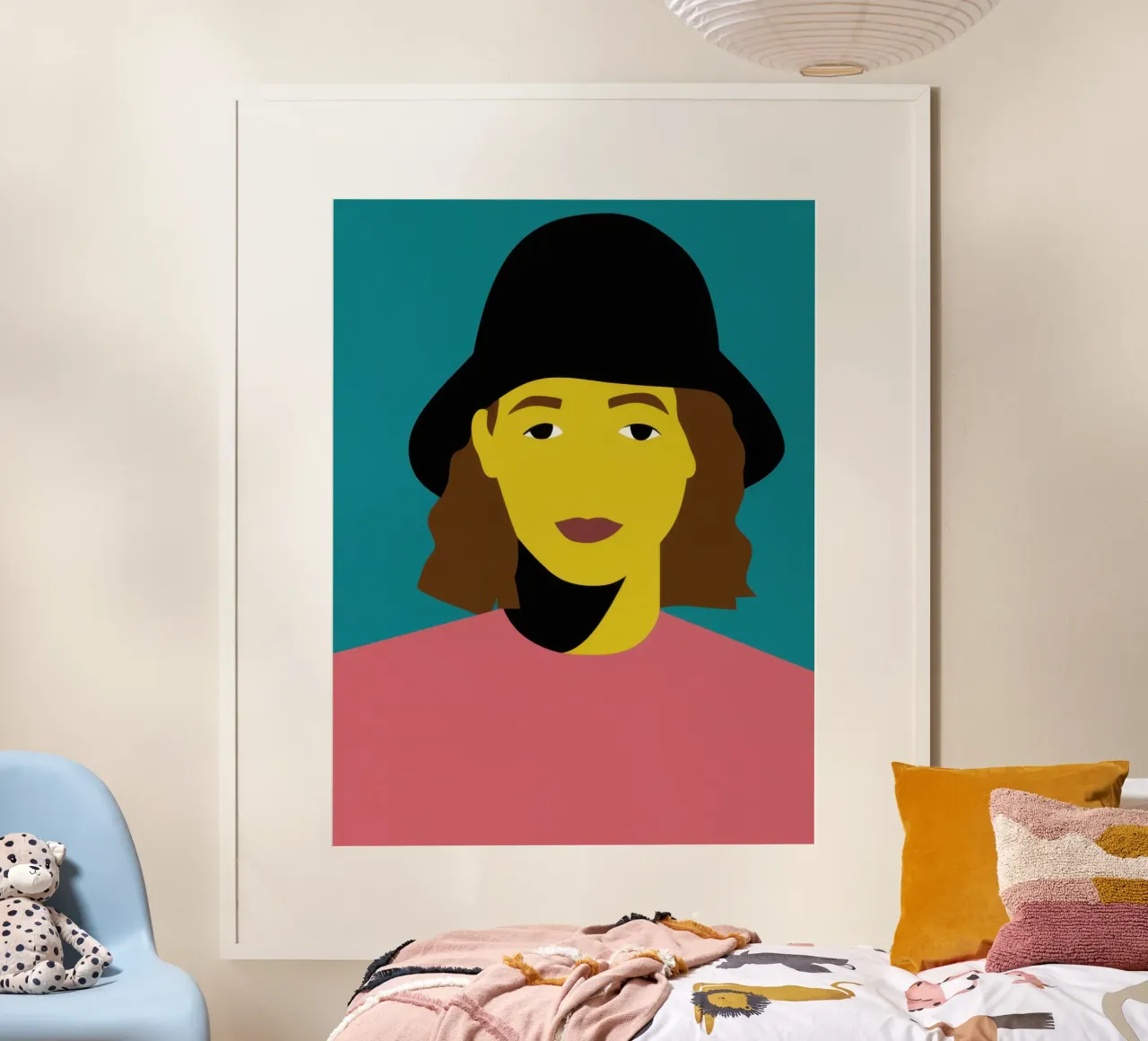 Enigma cromatico della persona poster con telaio in plastica da Selene Shade