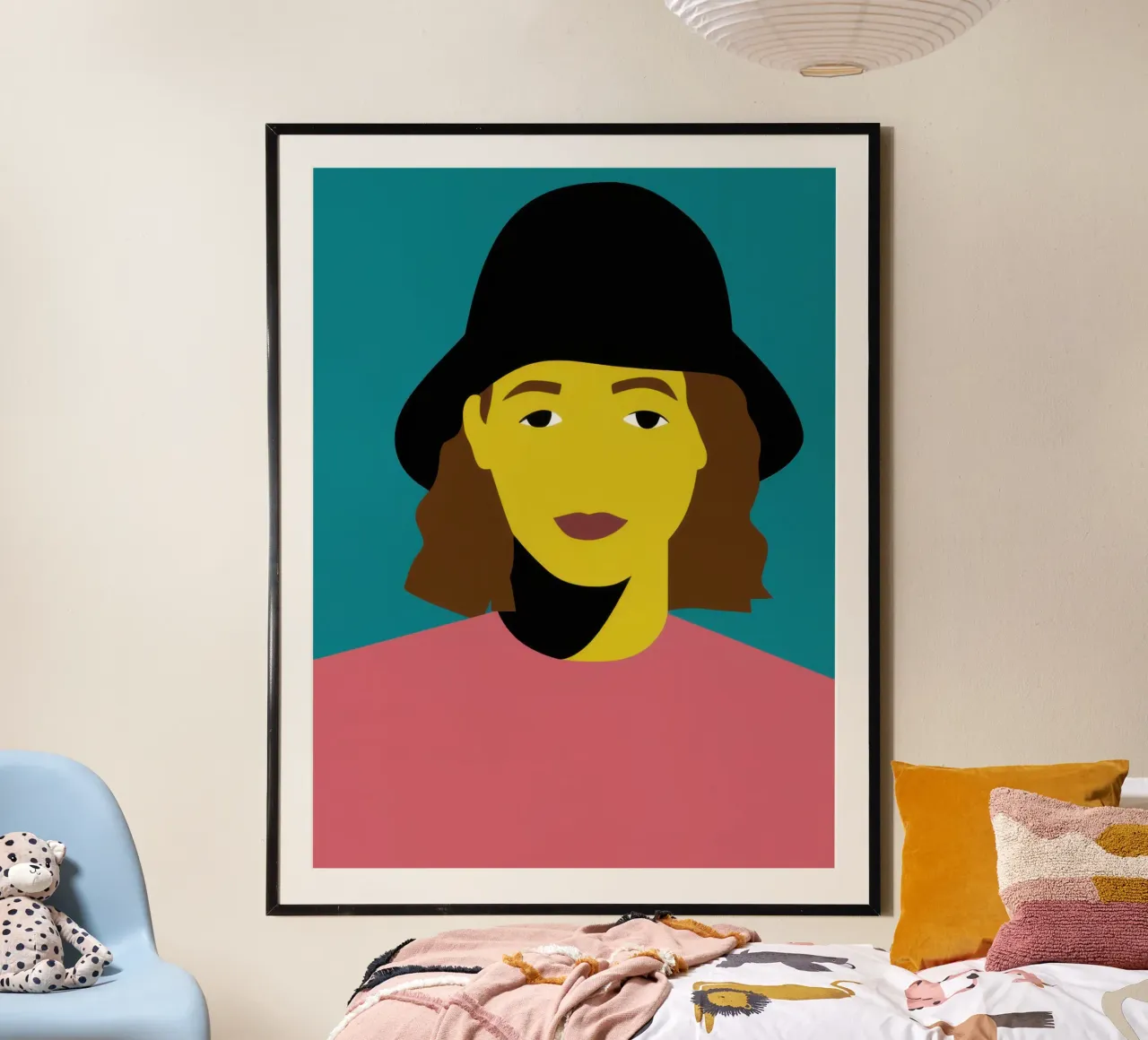 Enigma cromatico della persona poster con telaio in plastica da Selene Shade
