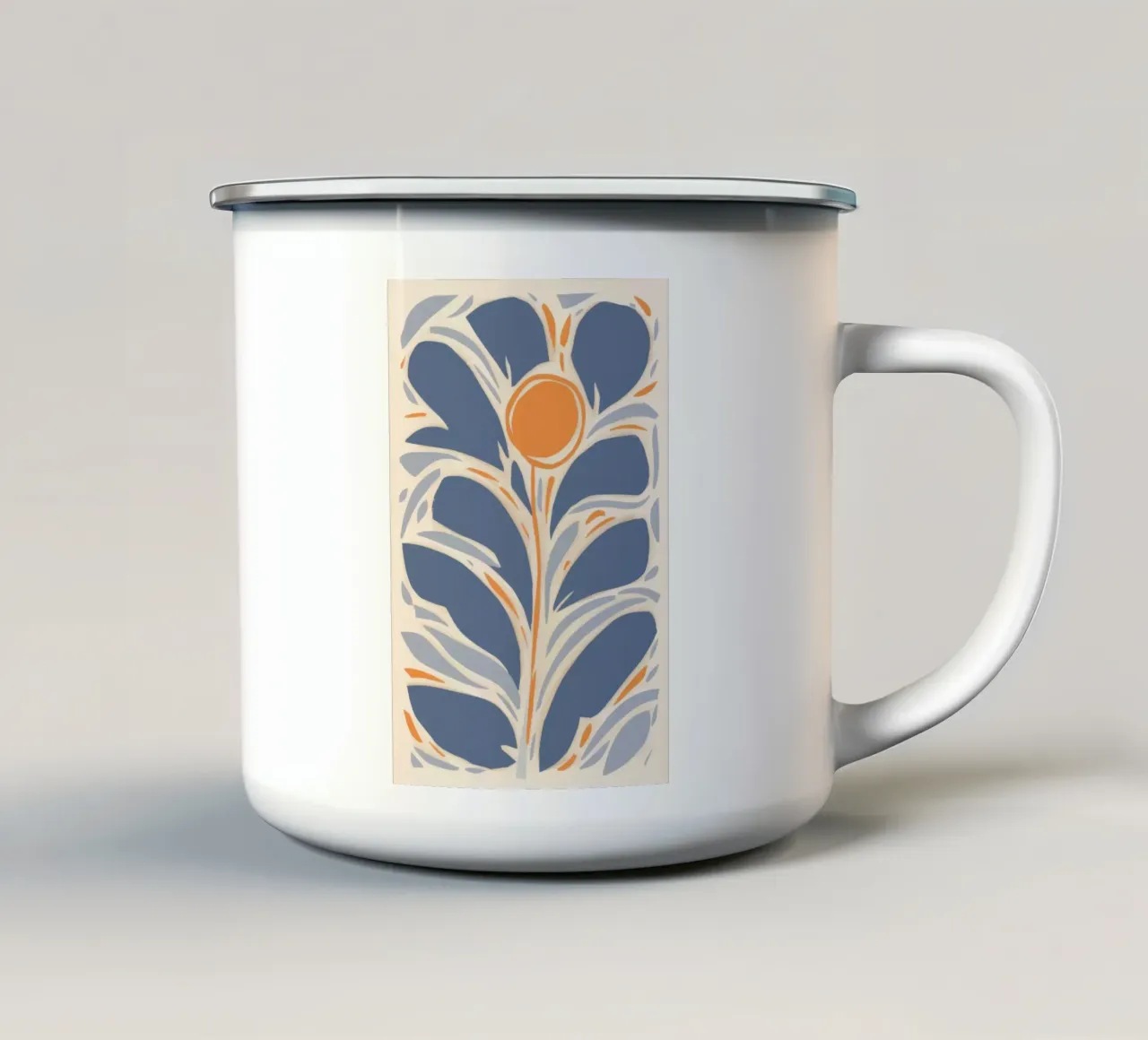 Fiore solare semplice tazza in smalto da Mark Solaria