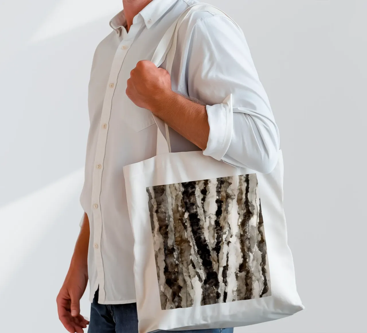 Bark & Pattern: Studies in Texture 4 Jutebeutel von Louise Wilder Studio