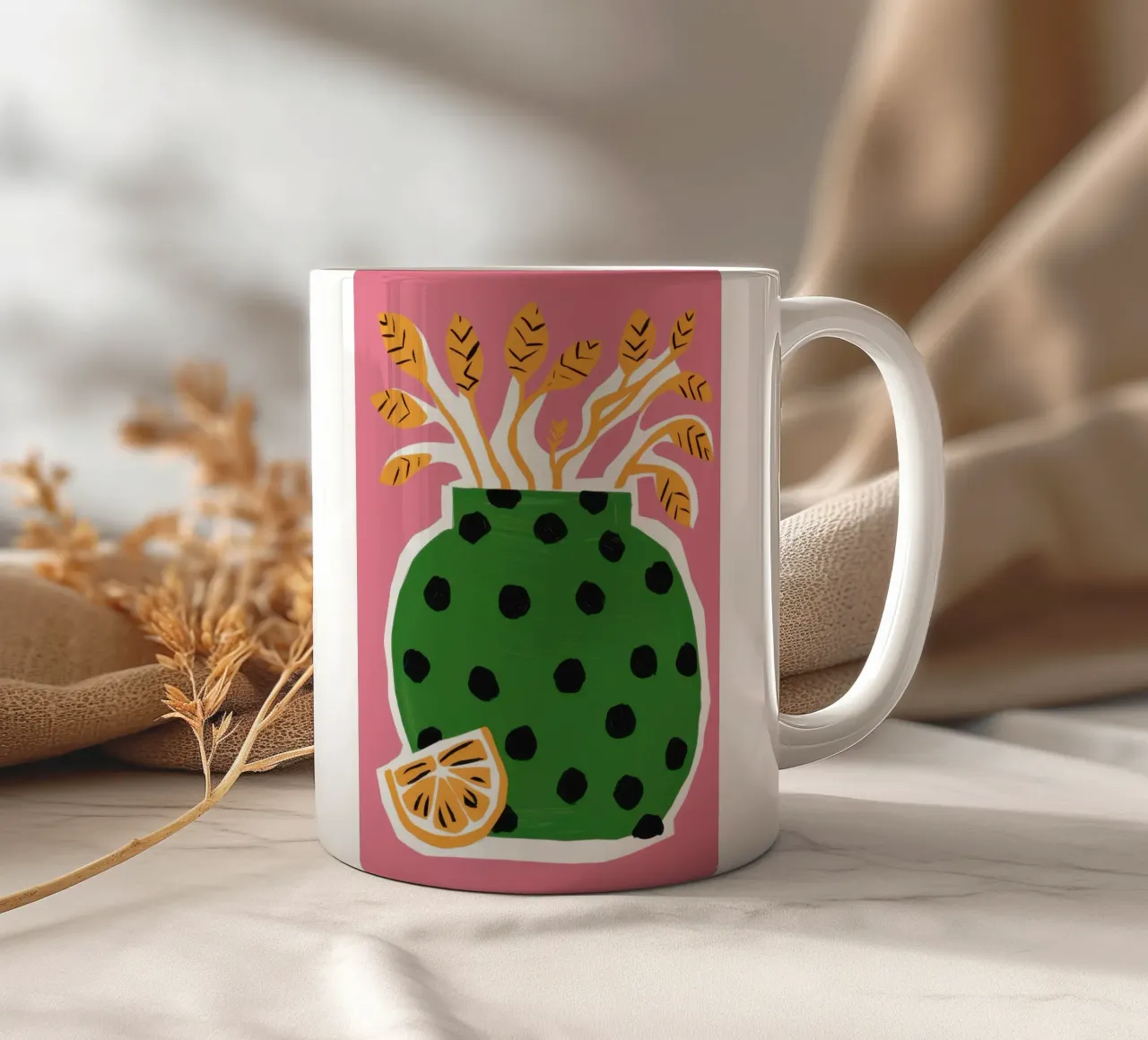 Vaso maculato Joy tazza in ceramica da Irish Strokes