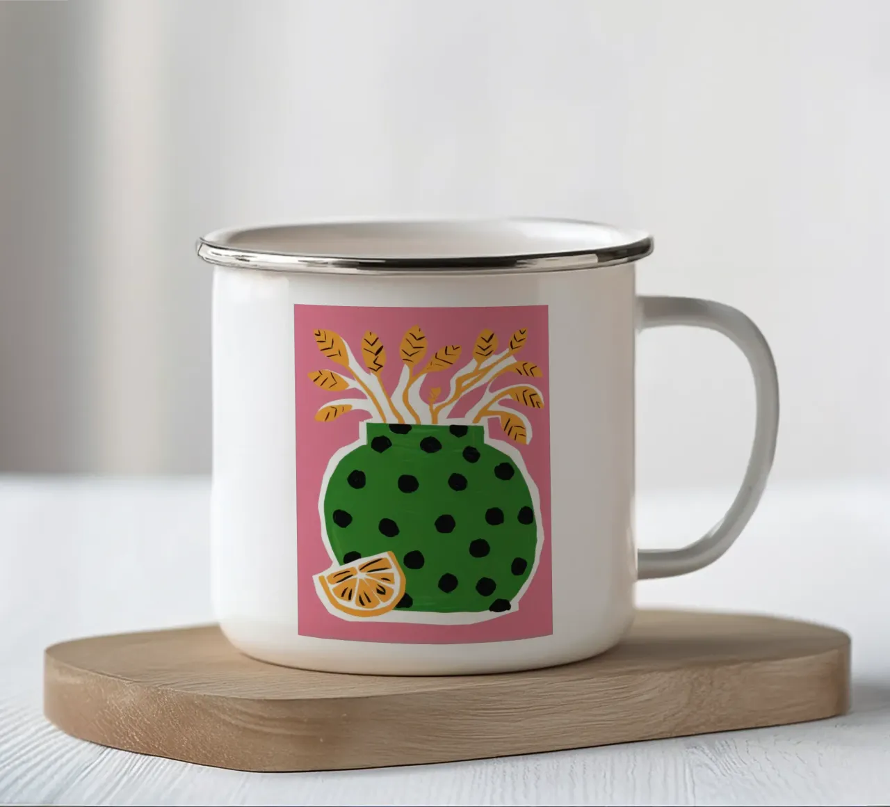 Vaso maculato Joy tazza in smalto da Irish Strokes