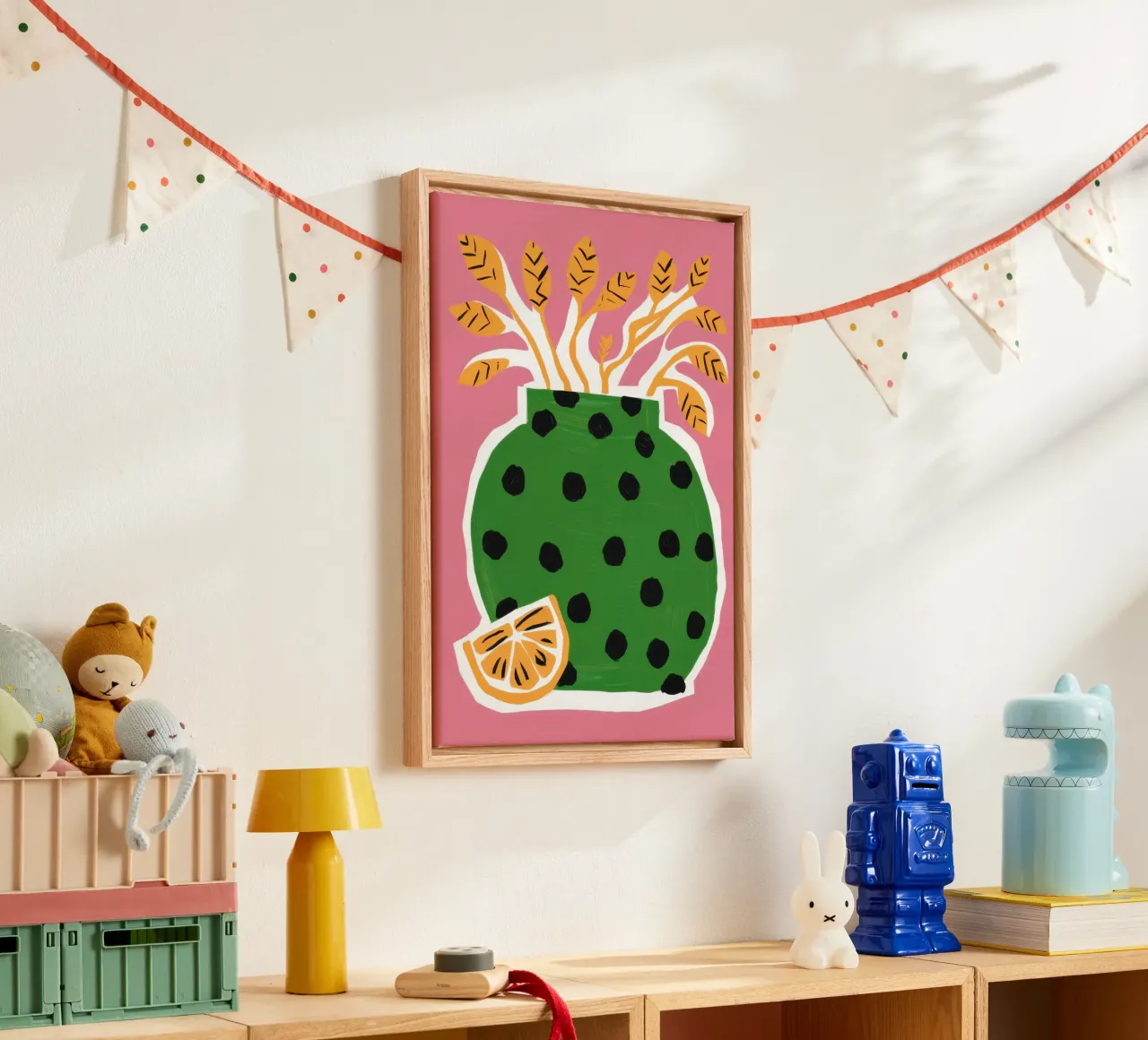 Vaso maculato Joy tela con Cornice a cassetta da Irish Strokes