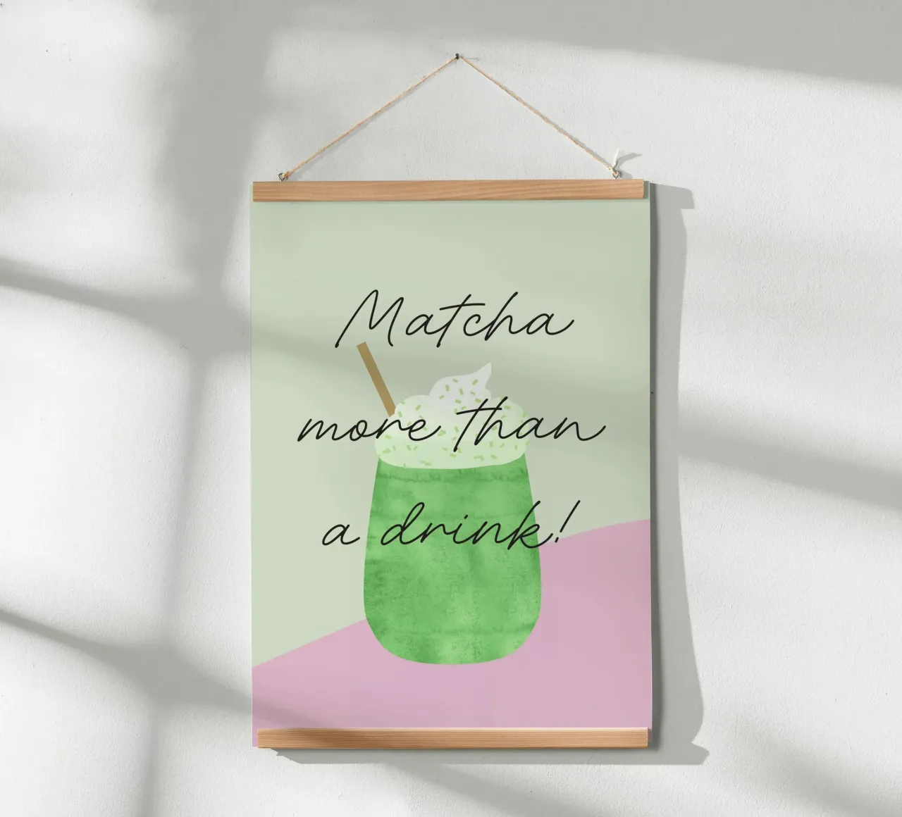 Matcha more than a drink! poster con telaio in plastica da Fraysein Design
