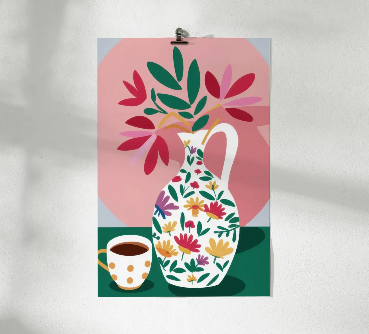 Brocca floreale Stilllife poster da Mark Solaria