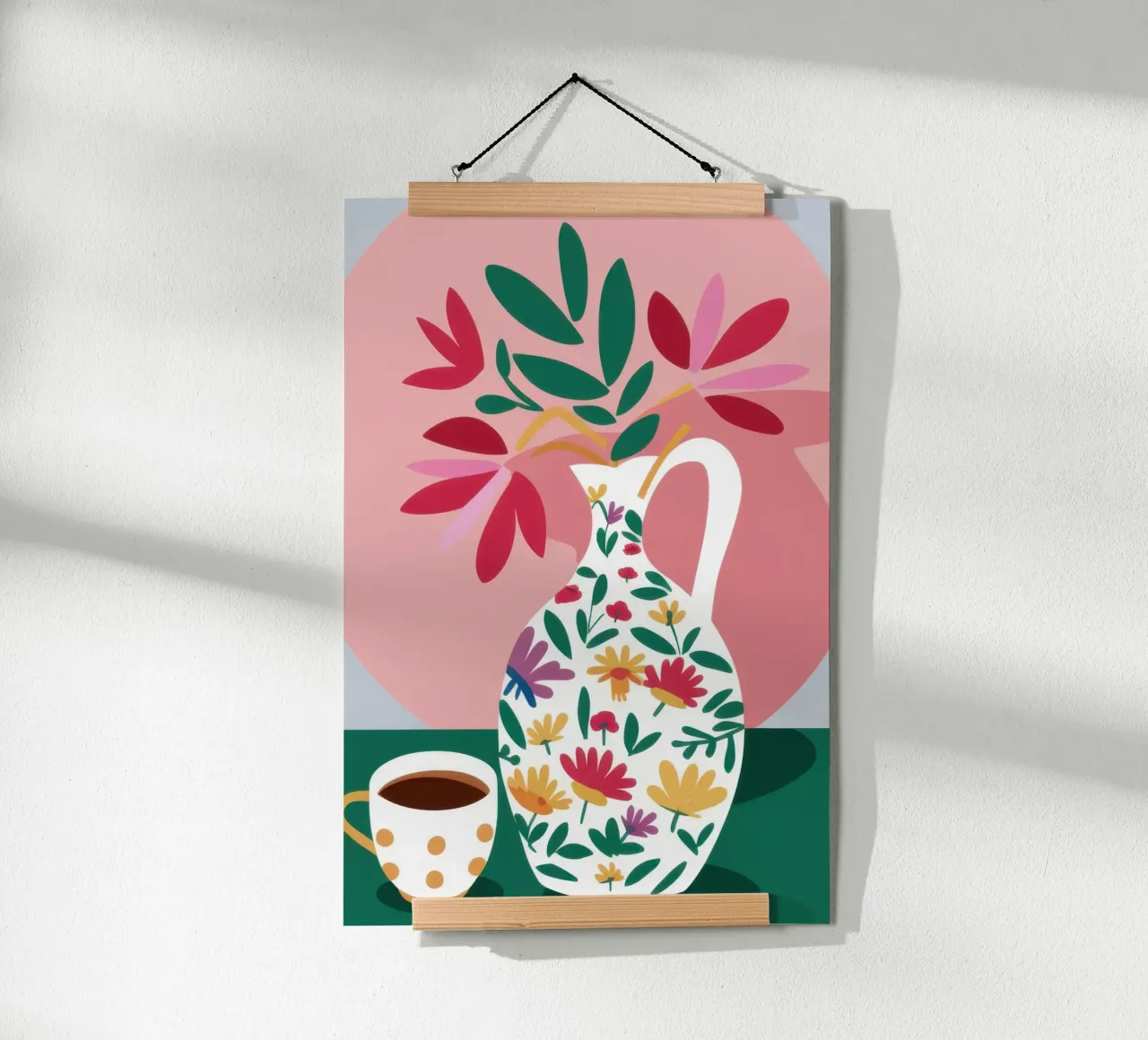 Brocca floreale Stilllife poster da Mark Solaria