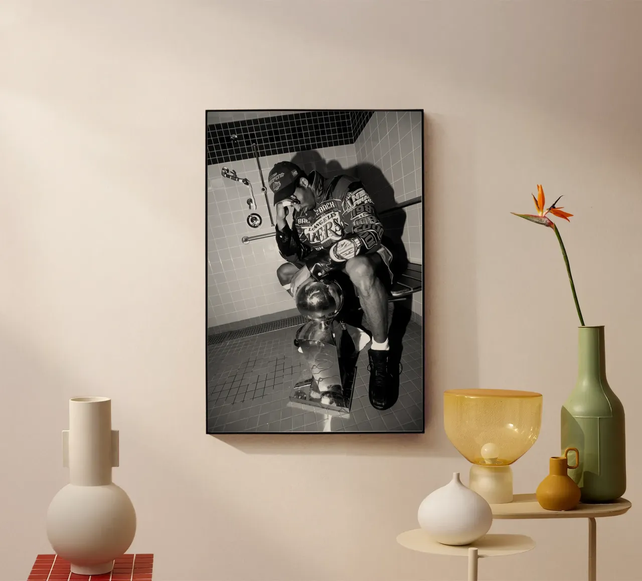 Momenti iconici di Kobe Bryant Bw plexiglass da FAKE ARTWORK STORE