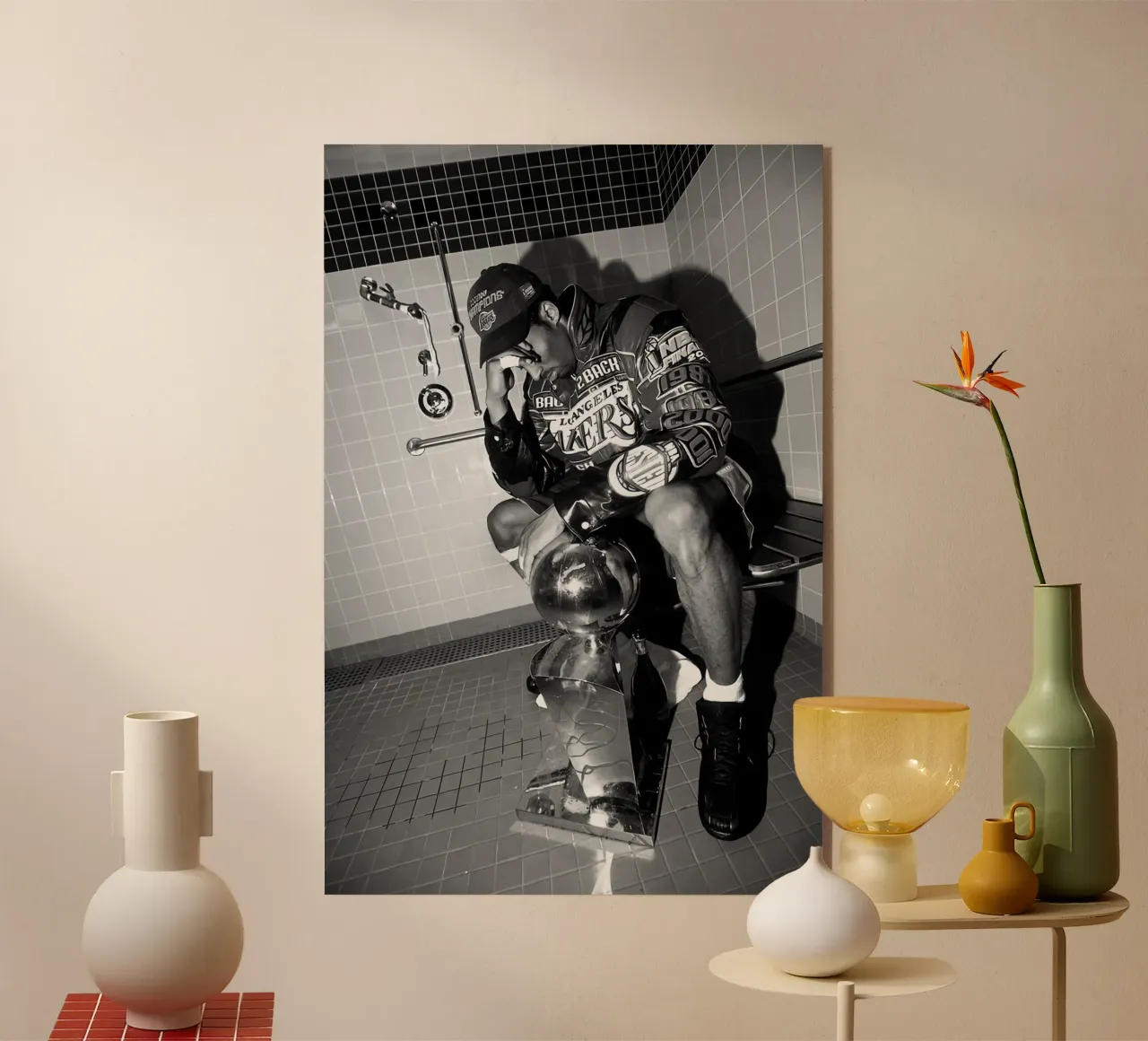 Momenti iconici di Kobe Bryant Bw plexiglass da FAKE ARTWORK STORE