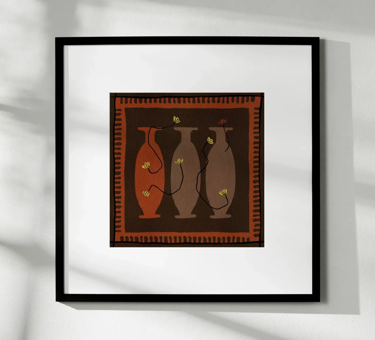 Out-of-Vase Blooms 5 poster con telaio in plastica da Shatha Al Dafai