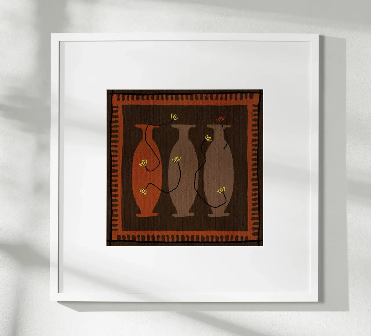 Out-of-Vase Blooms 5 poster con telaio in plastica da Shatha Al Dafai