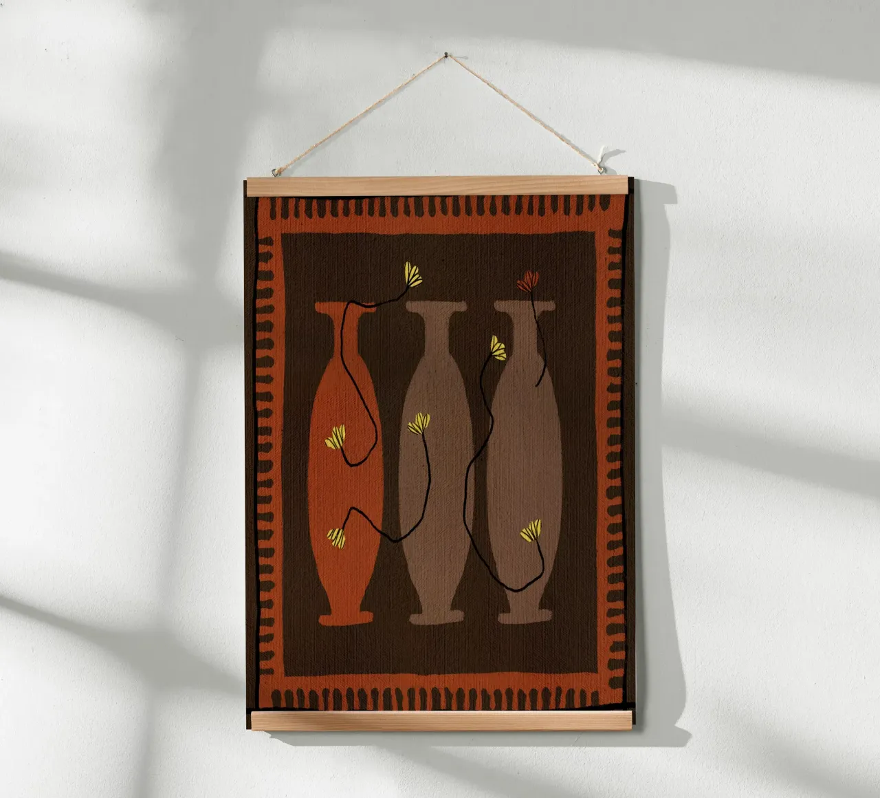 Out-of-Vase Blooms 5 poster con telaio in plastica da Shatha Al Dafai