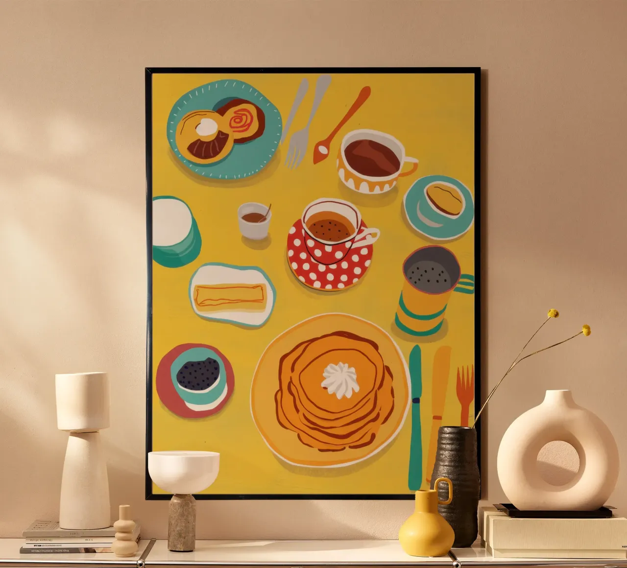 Diffusione del mattino d'oro poster con telaio in alluminio da Selene Shade