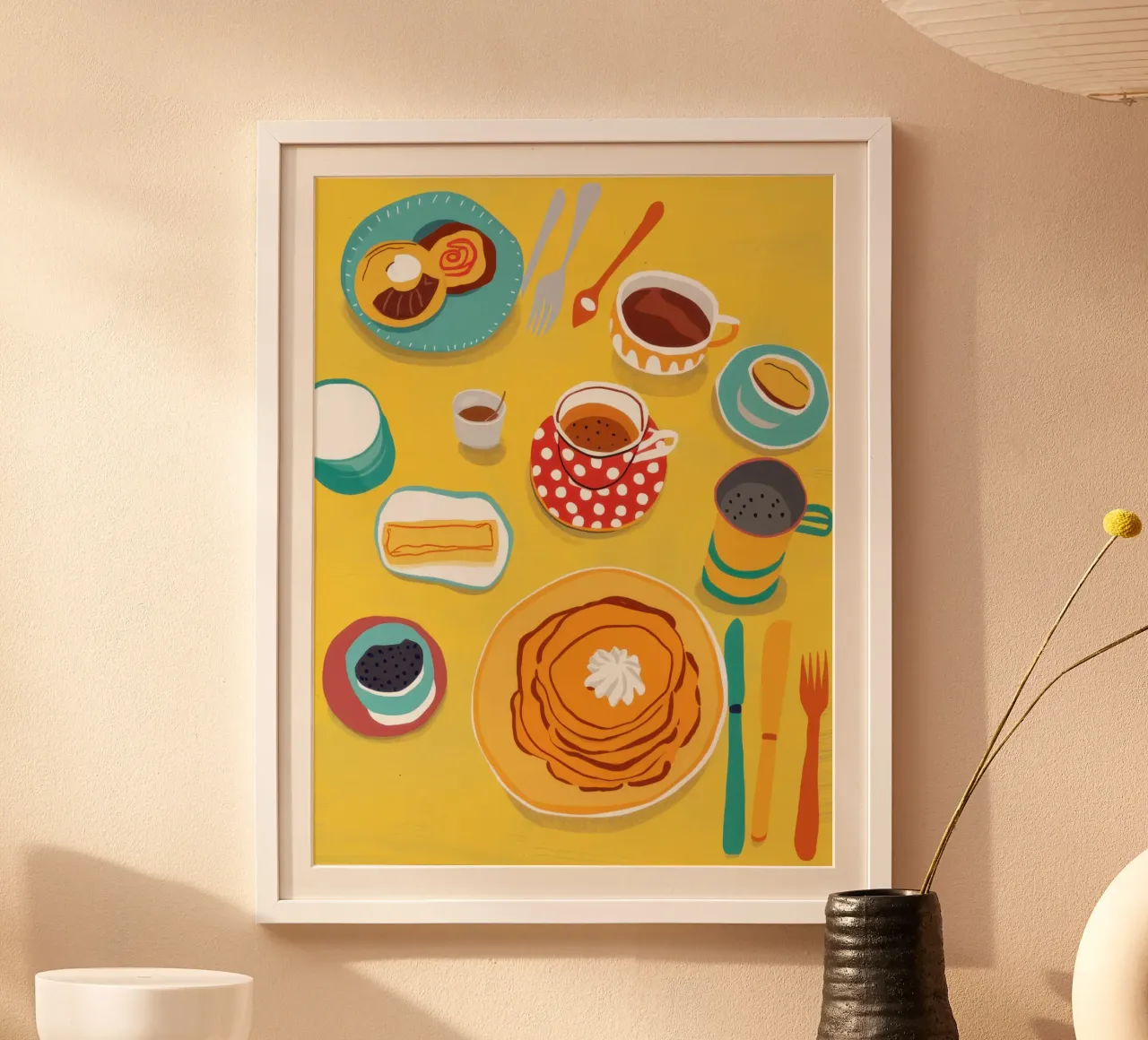 Diffusione del mattino d'oro poster con telaio in plastica da Selene Shade