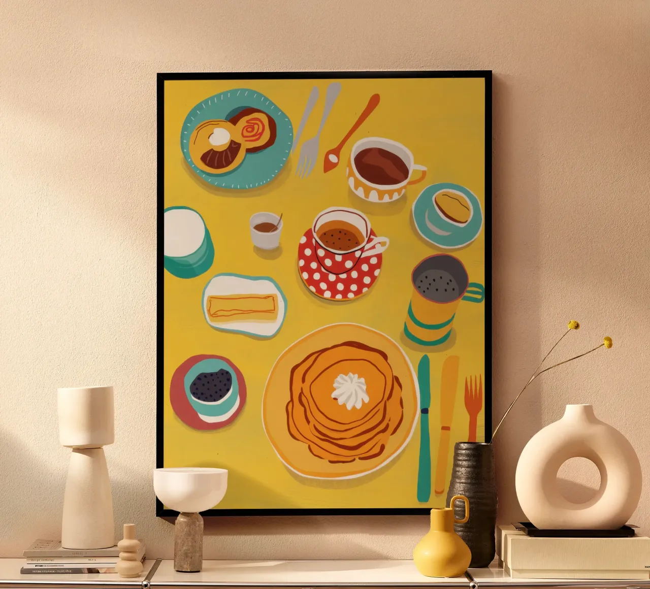 Diffusione del mattino d'oro poster con telaio in plastica da Selene Shade