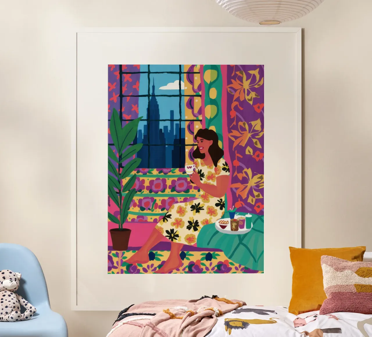 Träumerei beim Fensterblick Poster von Gaia Viesta