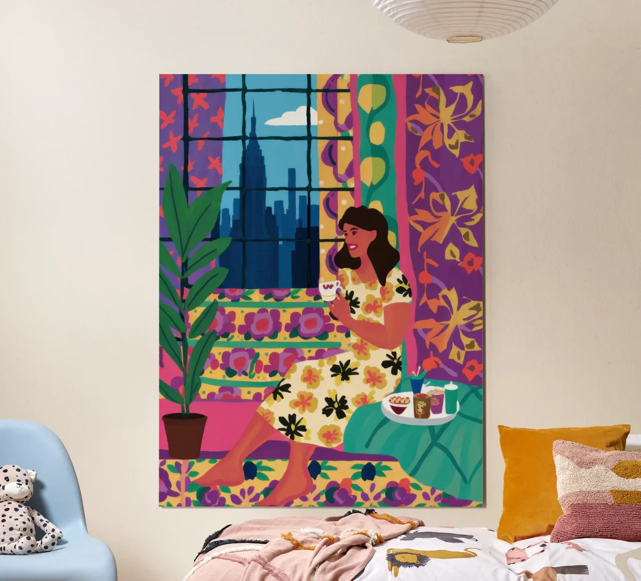 Träumerei beim Fensterblick Poster von Gaia Viesta