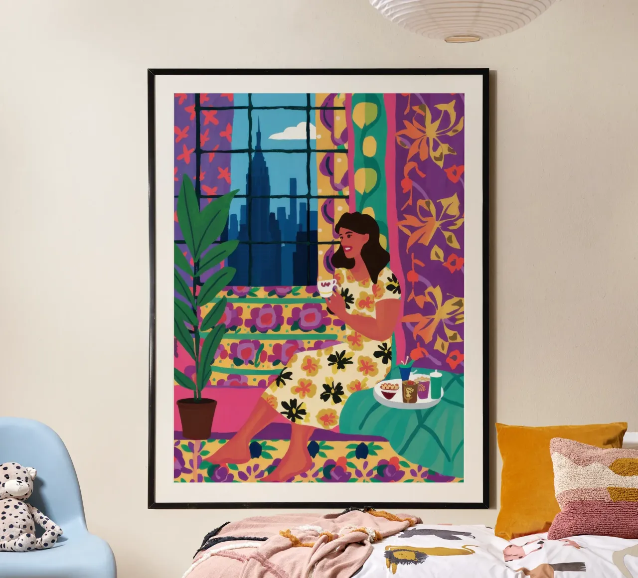 Träumerei beim Fensterblick Poster von Gaia Viesta