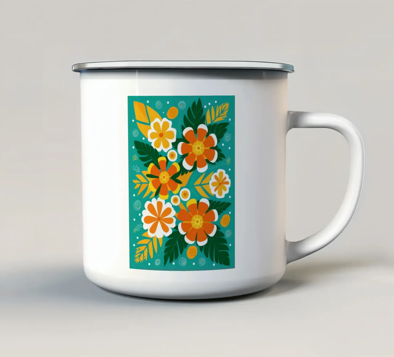 Fioritura zuccherina tazza in smalto da Trace Brush