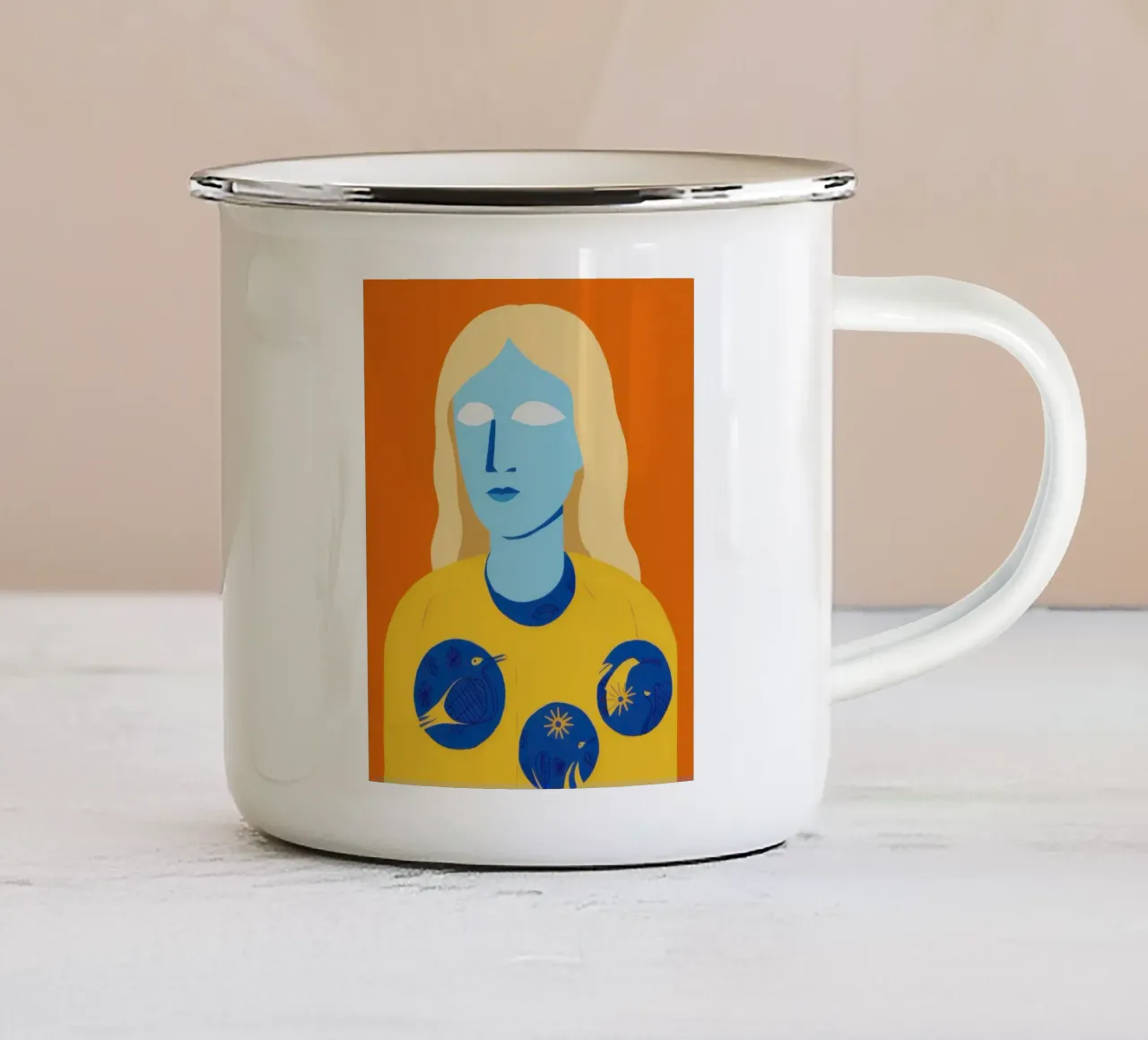 Musa blu celeste tazza in smalto da Selene Shade