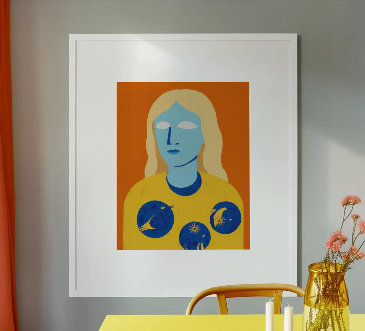 Musa blu celeste poster da Selene Shade