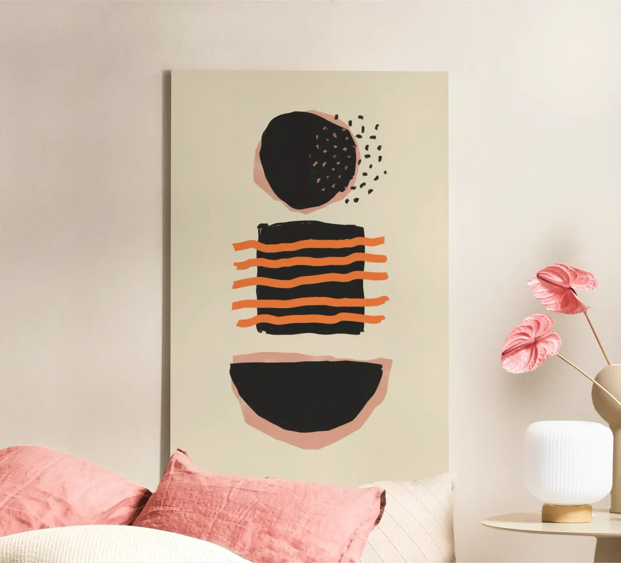 Minimalist Abstract Forms canvas with Floater frame by Mark Solaria