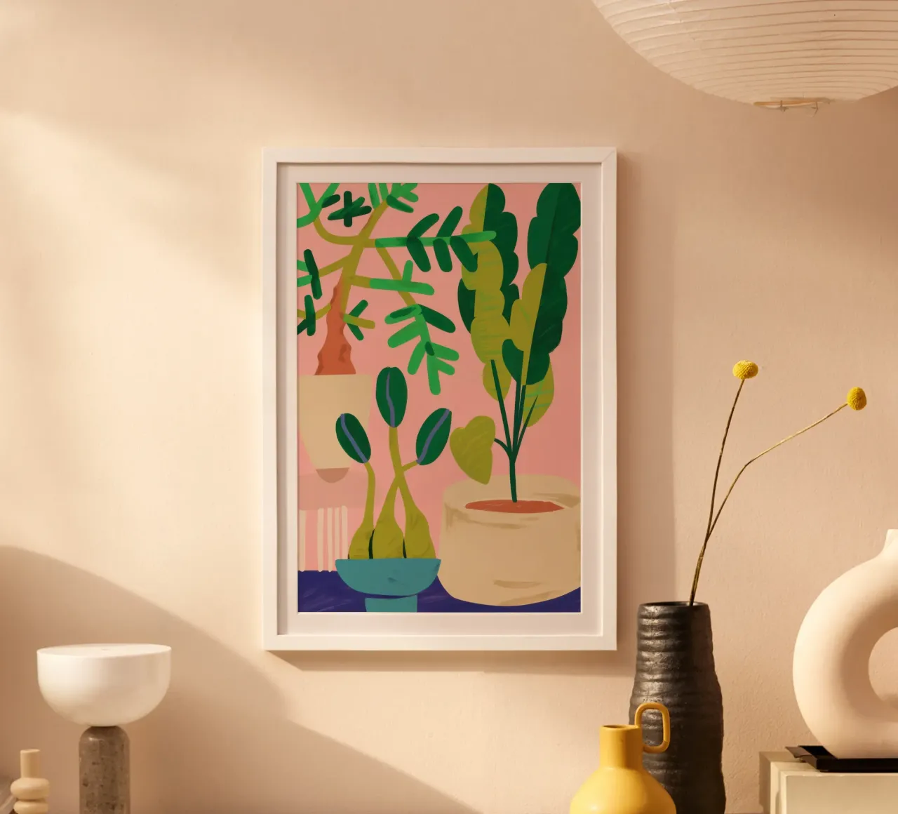 Accogliente angolo delle piante poster con telaio in alluminio da Gaia Viesta