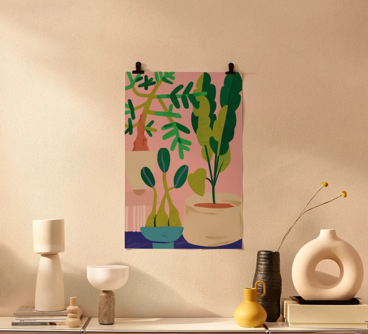 Accogliente angolo delle piante poster con telaio in alluminio da Gaia Viesta