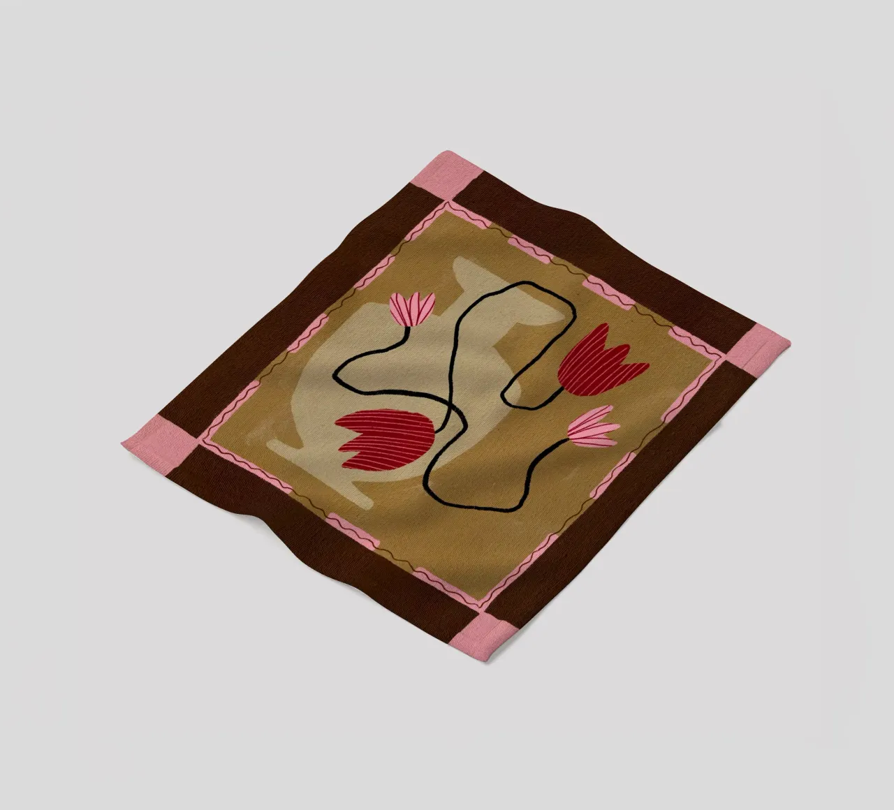 Out-of-Vase Blooms 4 coperta in pile da Shatha Al Dafai