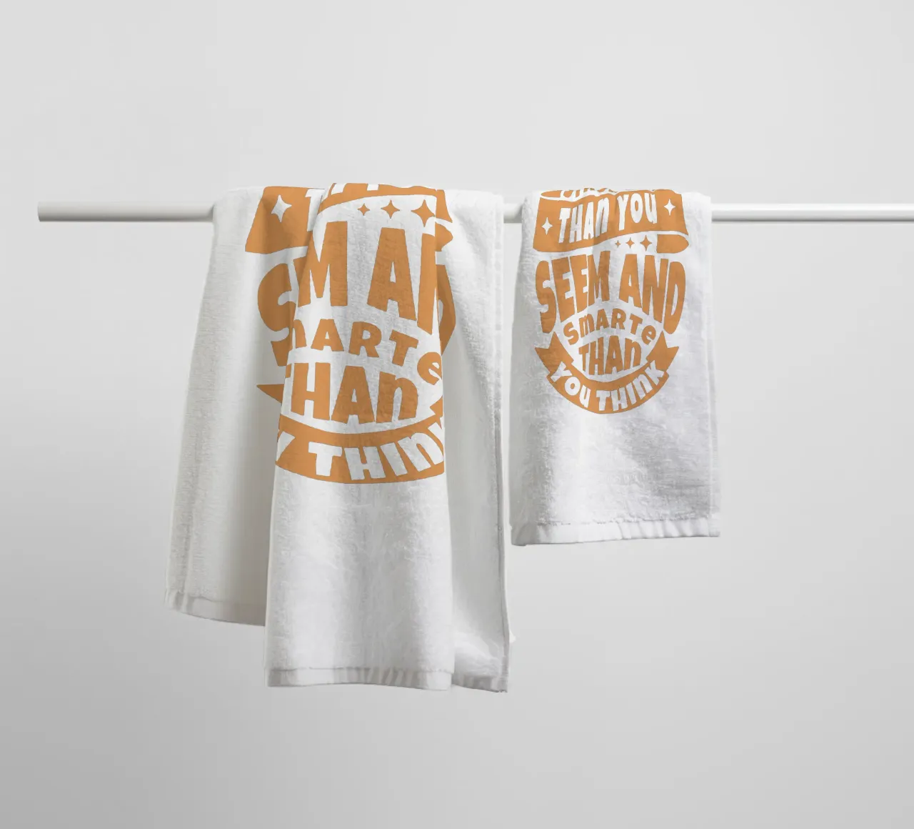 Stronger Than You Seem and Smarter than You Think towel by Gunawan Rb