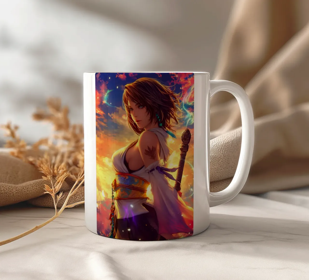 Yuna Final Fantasy X FFX tazza in ceramica da Chimera Canvas