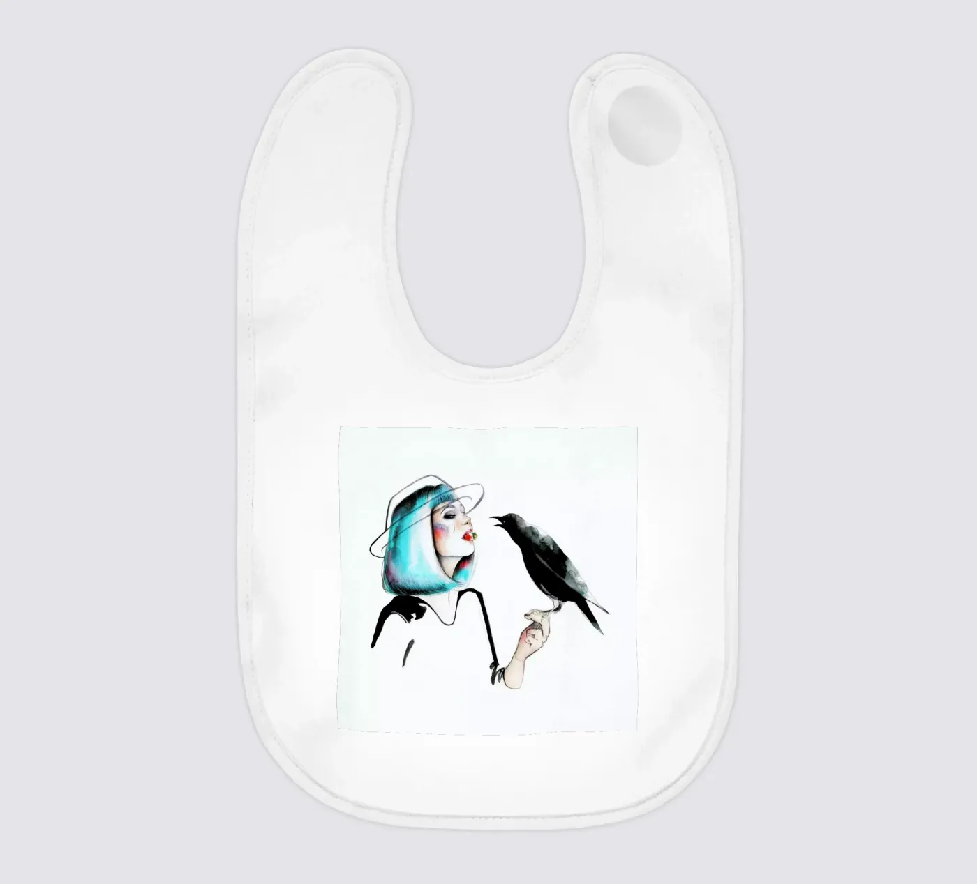 Crow Babylätzchen von Ina Stanimirova