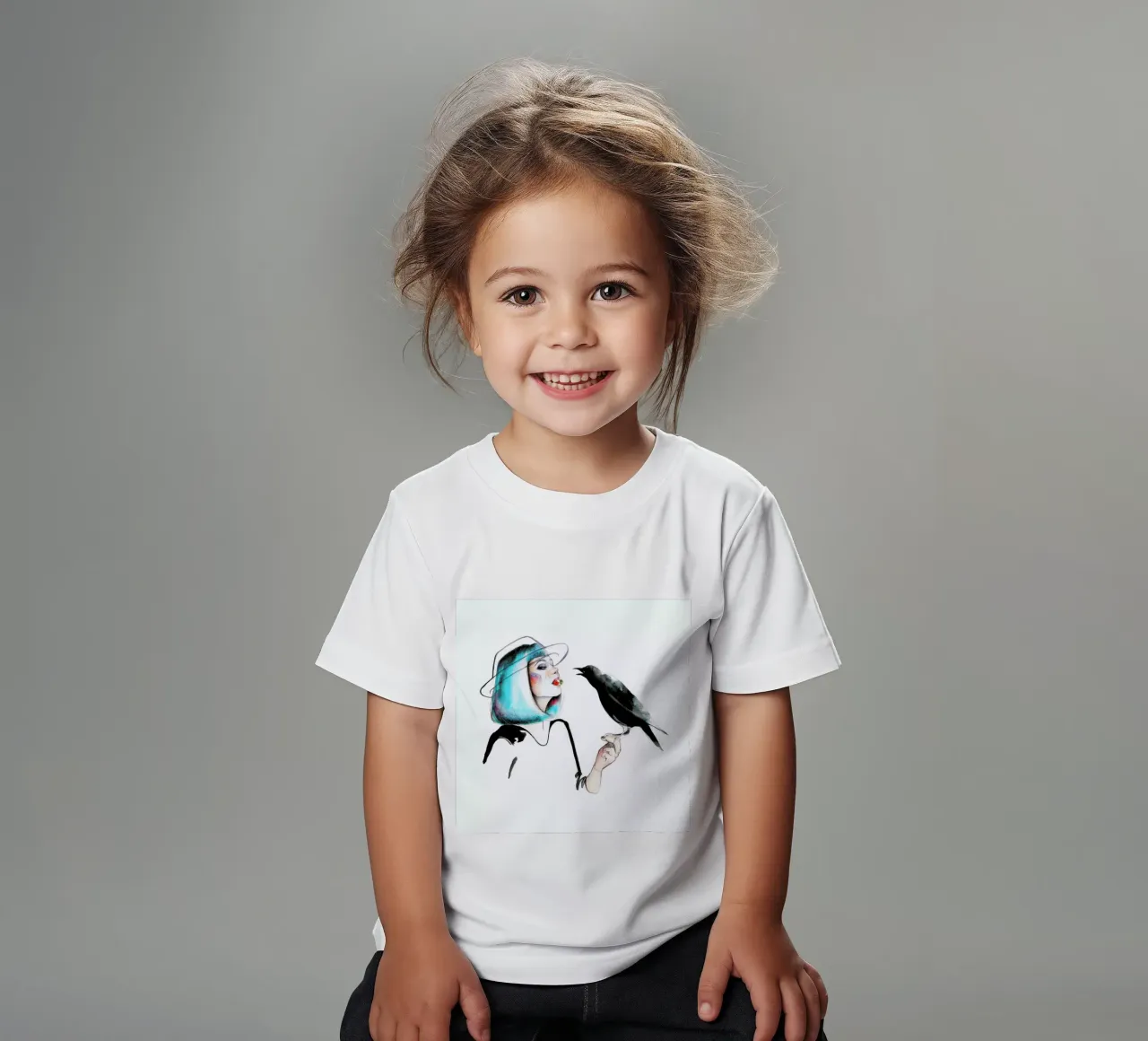 Crow t-shirt bambini da Ina Stanimirova