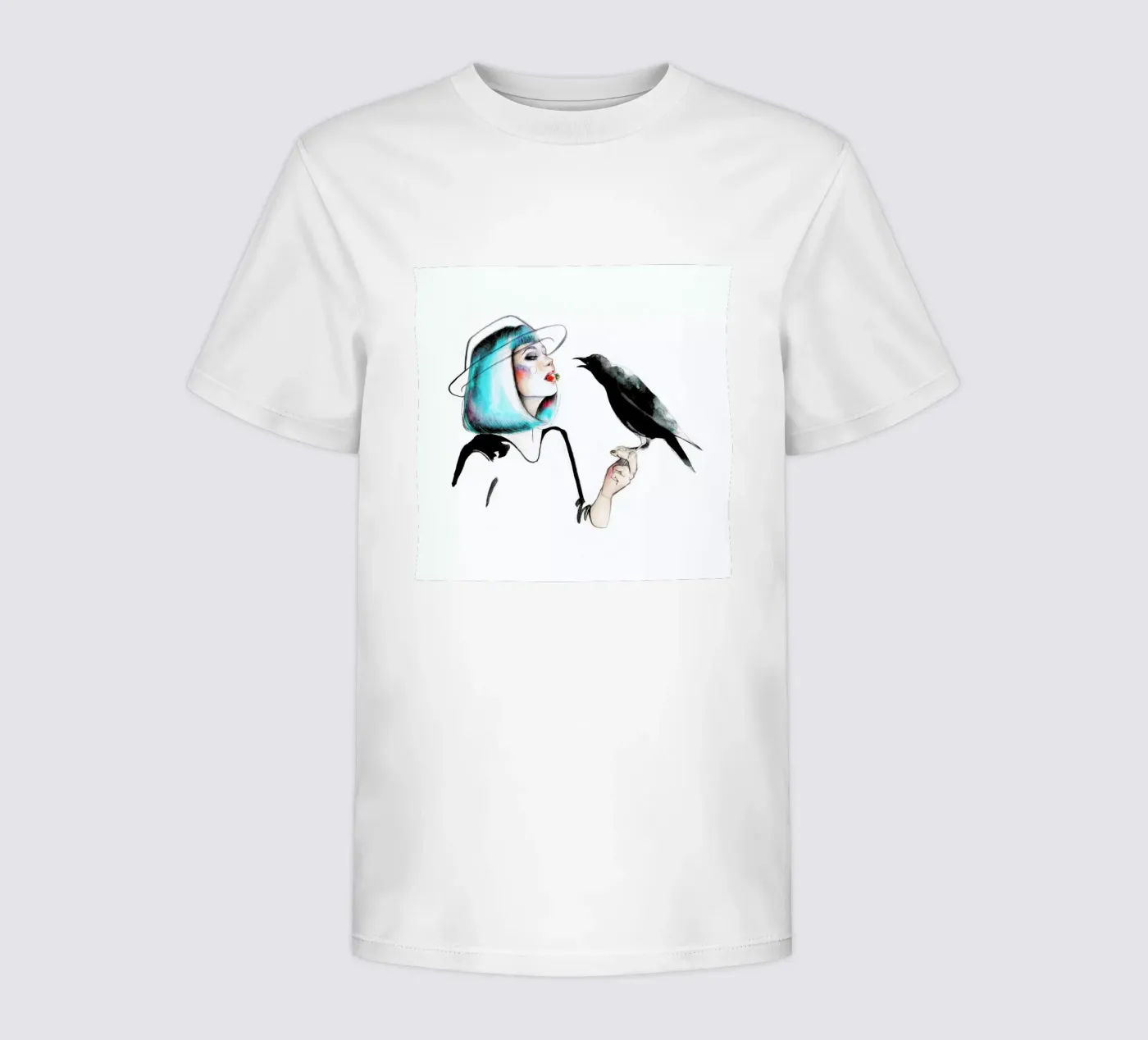 Crow kinder t-shirt van Ina Stanimirova