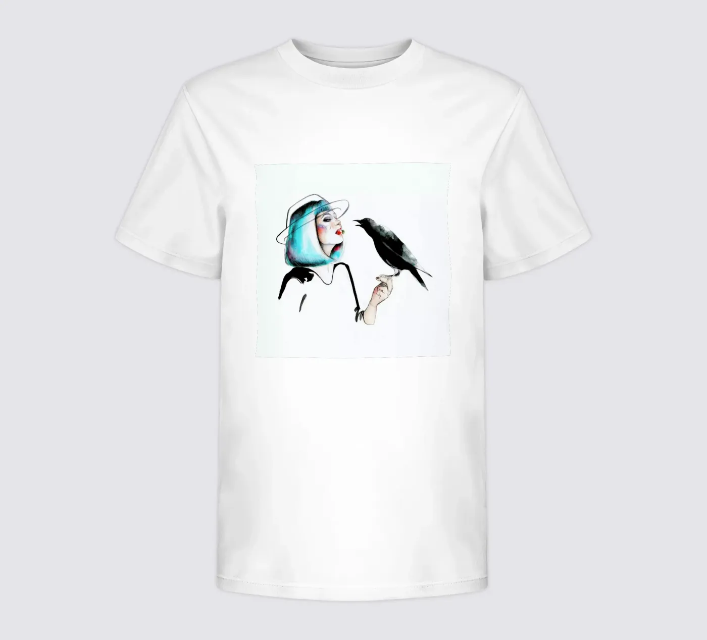 Crow kinder t-shirt van Ina Stanimirova