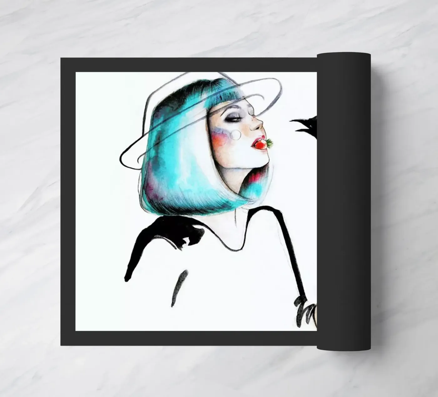 Crow doormat by Ina Stanimirova