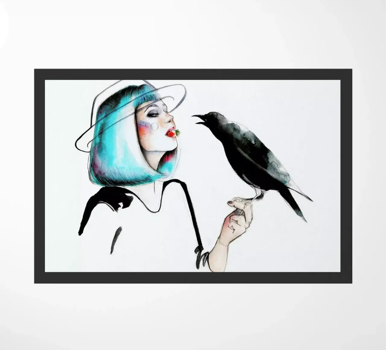 Crow deurmat van Ina Stanimirova