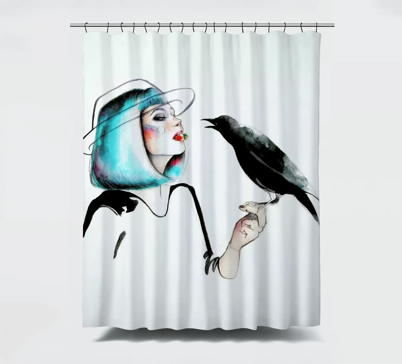 Crow Duschvorhang von Ina Stanimirova