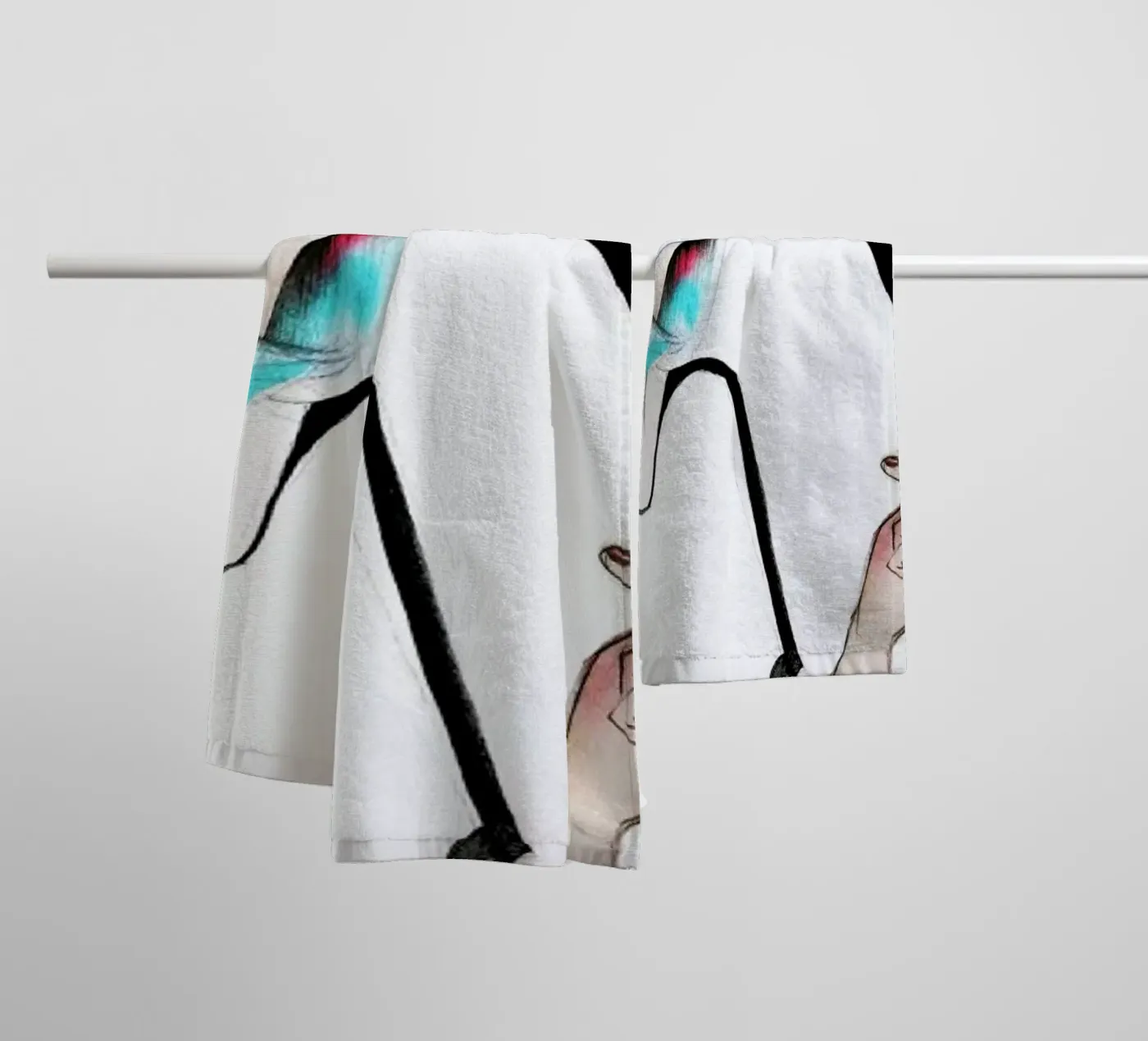 Crow badhanddoek van Ina Stanimirova