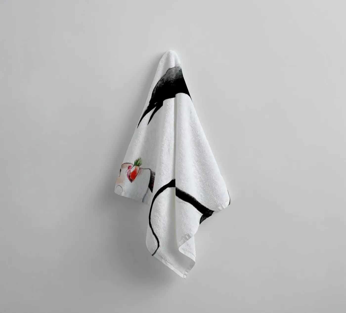 Crow badhanddoek van Ina Stanimirova