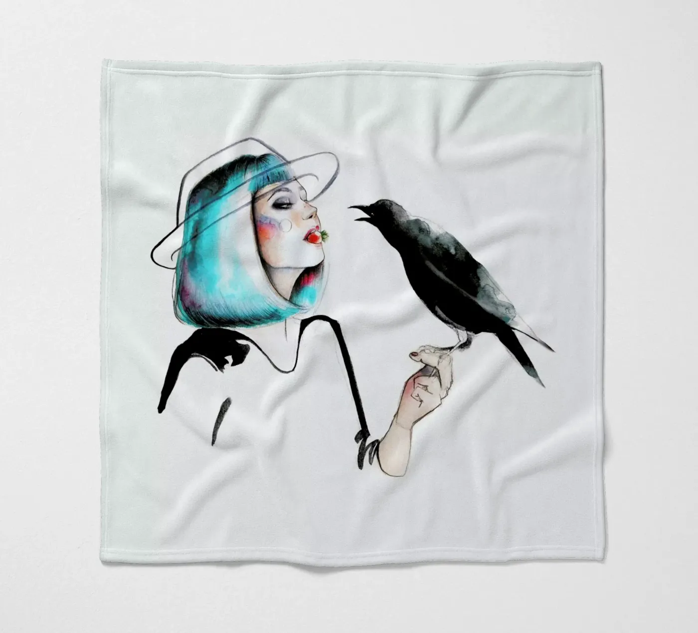 Crow coperta in pile da Ina Stanimirova