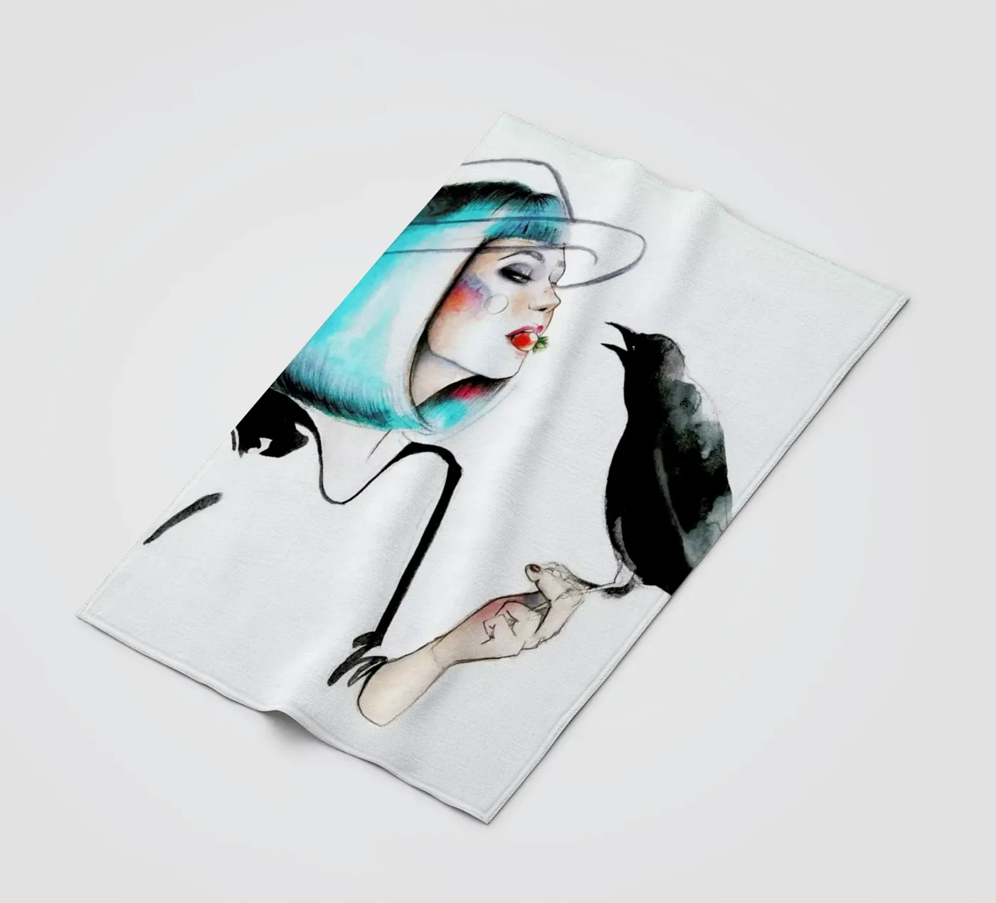 Crow coperta in pile da Ina Stanimirova