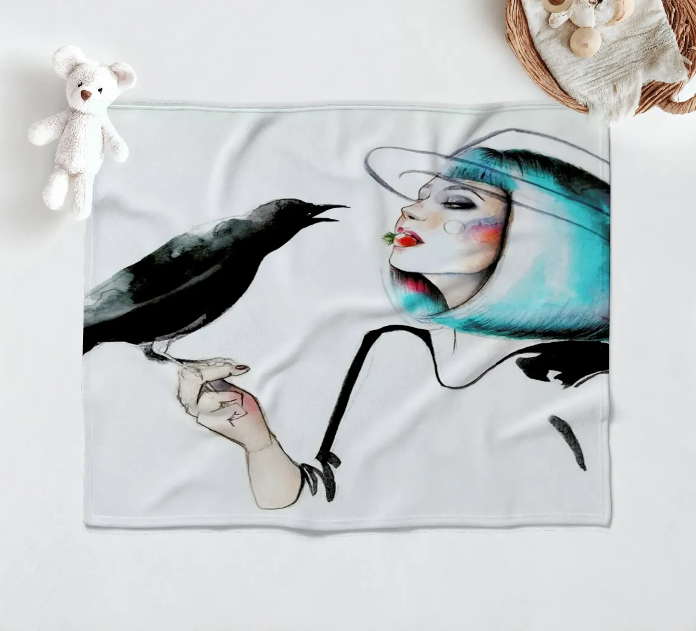 Crow coperta in pile da Ina Stanimirova