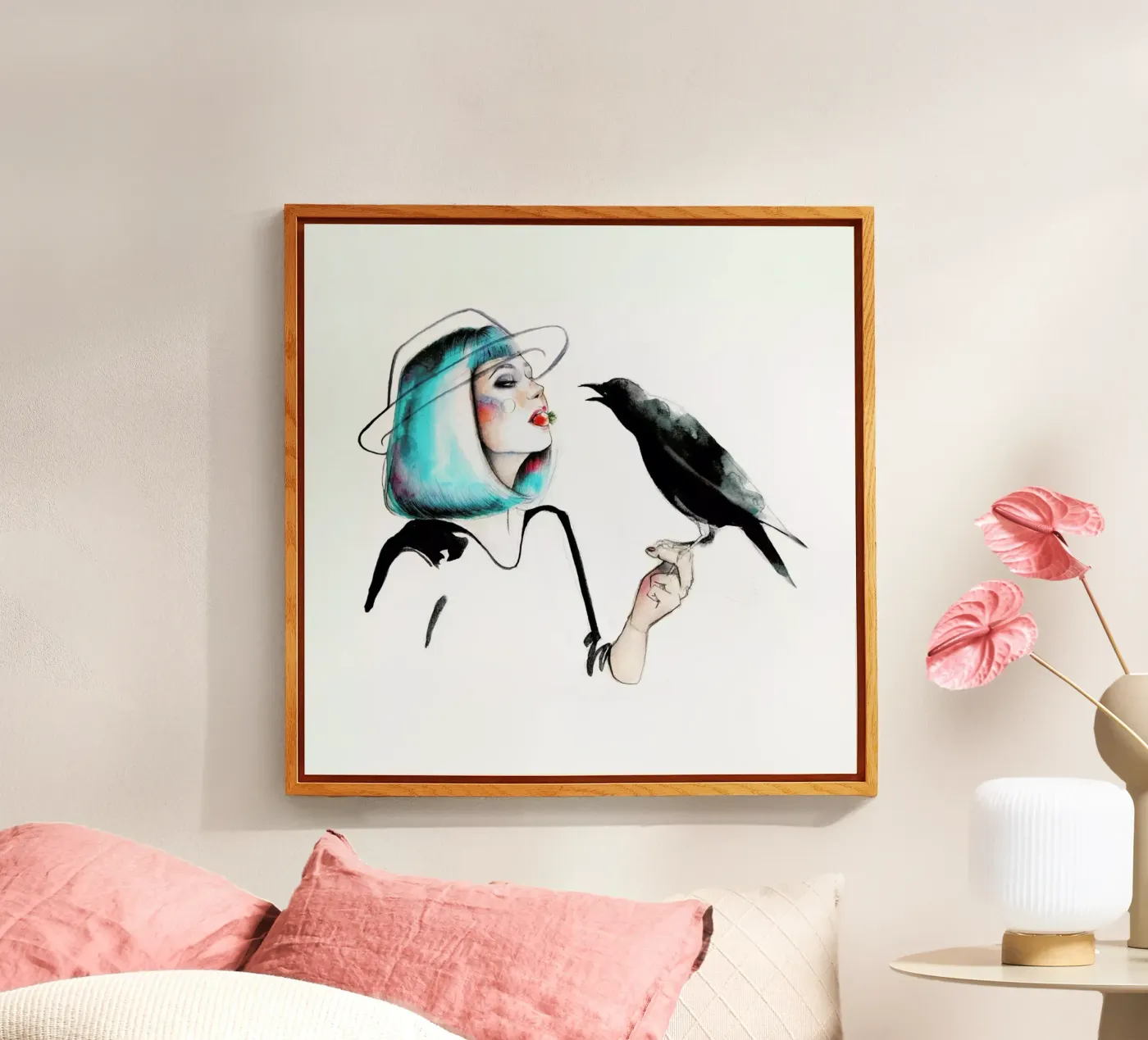 Crow acrylic glass by Ina Stanimirova