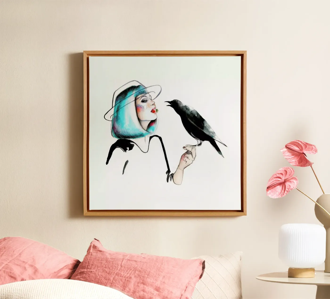 Crow canvas van Ina Stanimirova