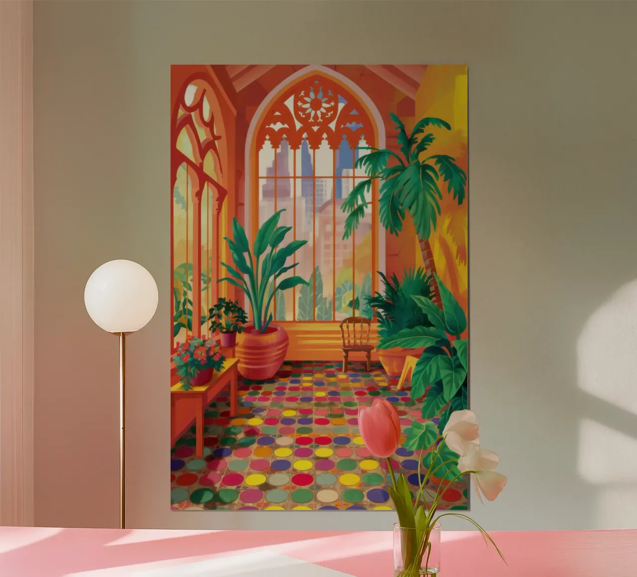 Sogno di un giardino d'inverno illuminato dal sole poster con telaio in plastica da Irish Strokes