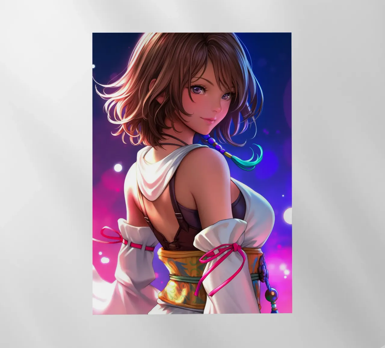 Yuna Final Fantasy X FFX pellicola backlit da Chimera Canvas