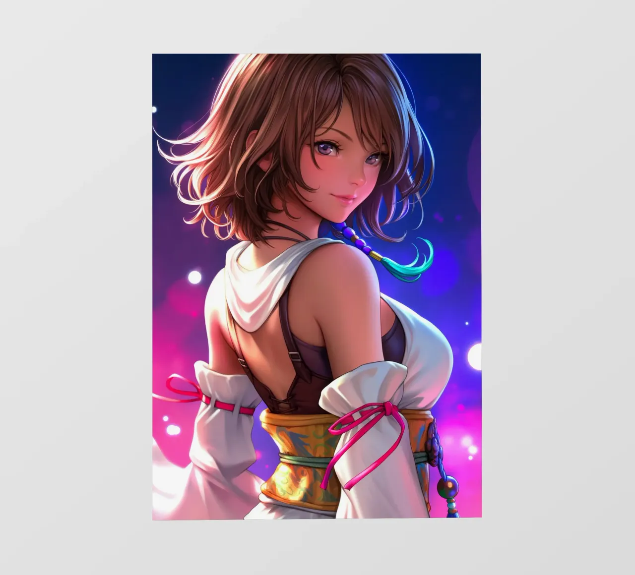 Yuna Final Fantasy X FFX pellicola backlit da Chimera Canvas