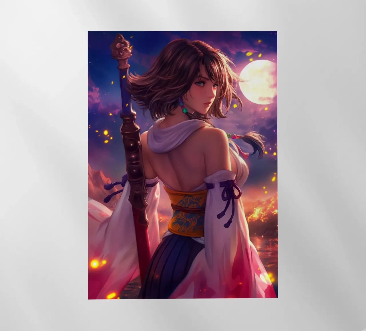Yuna Final Fantasy X FFX pellicola backlit da Chimera Canvas