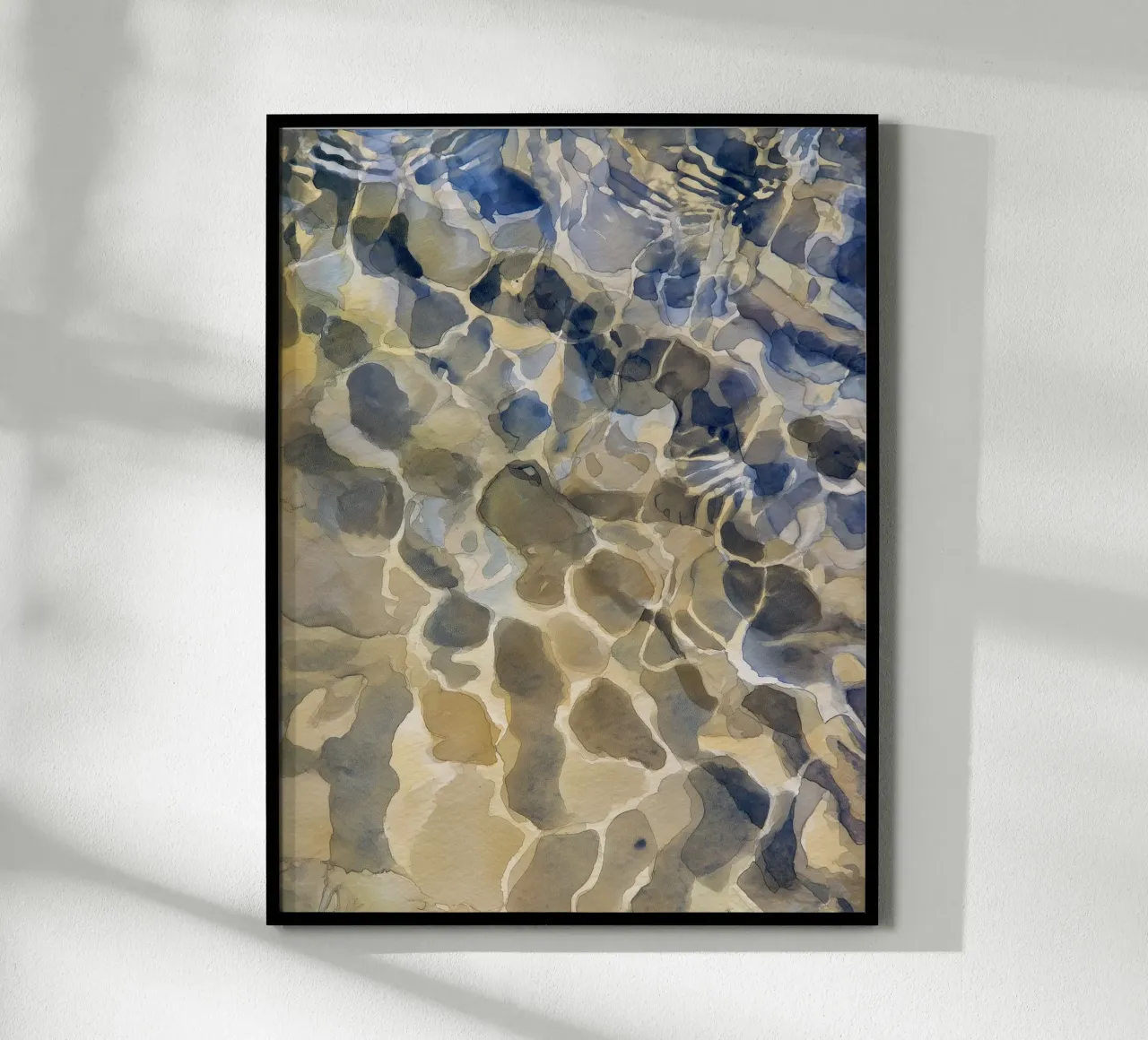 Studio del letto del fiume 1 poster con telaio in plastica da Luke Wilder Studio