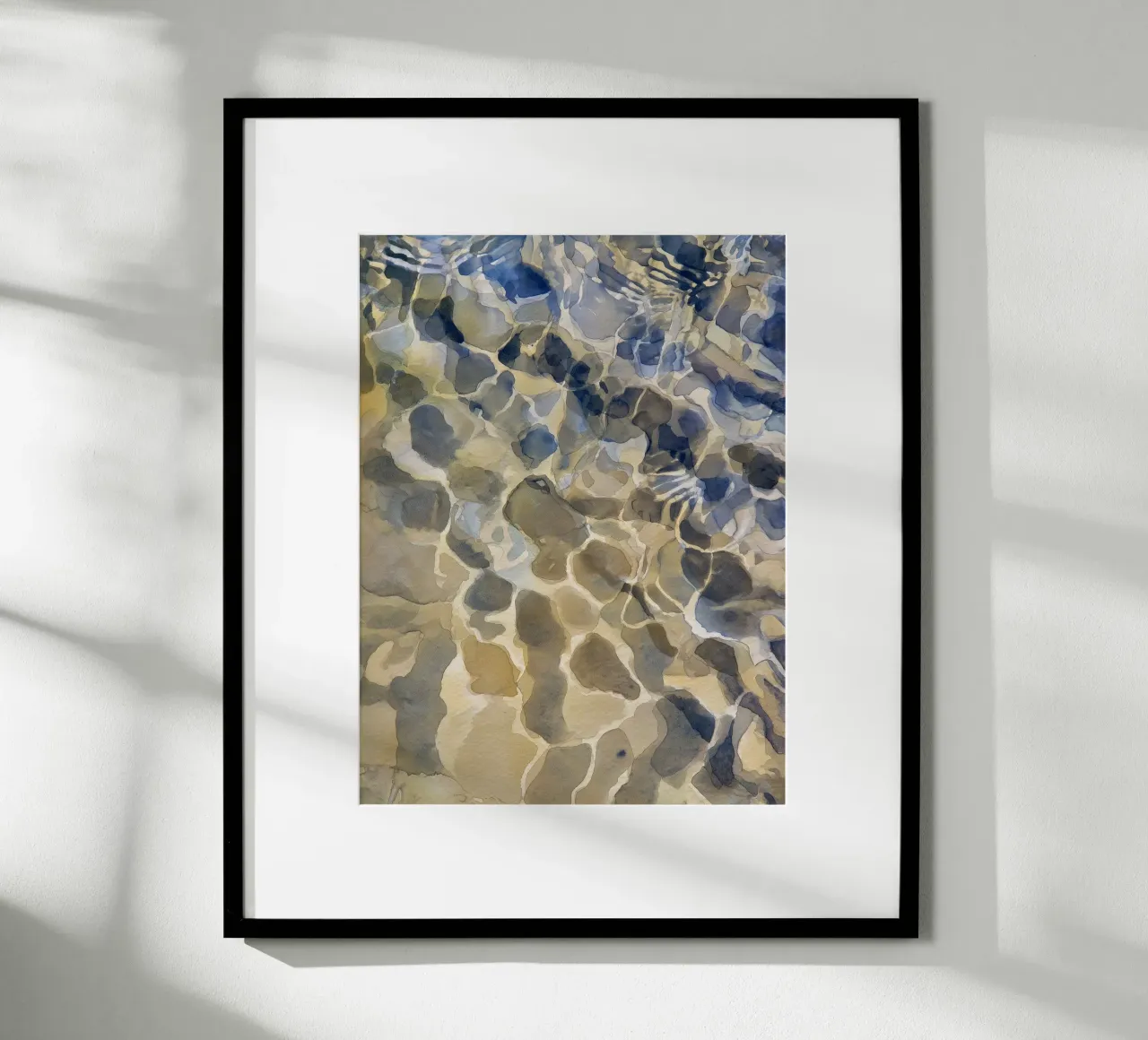 Studio del letto del fiume 1 poster con telaio in plastica da Luke Wilder Studio